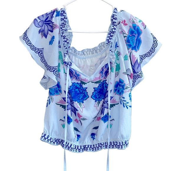 Anthropologie Tops - Boho Floral Blouse XL - Cottagecore, Anthropologie Vibes, Vibrant Spring